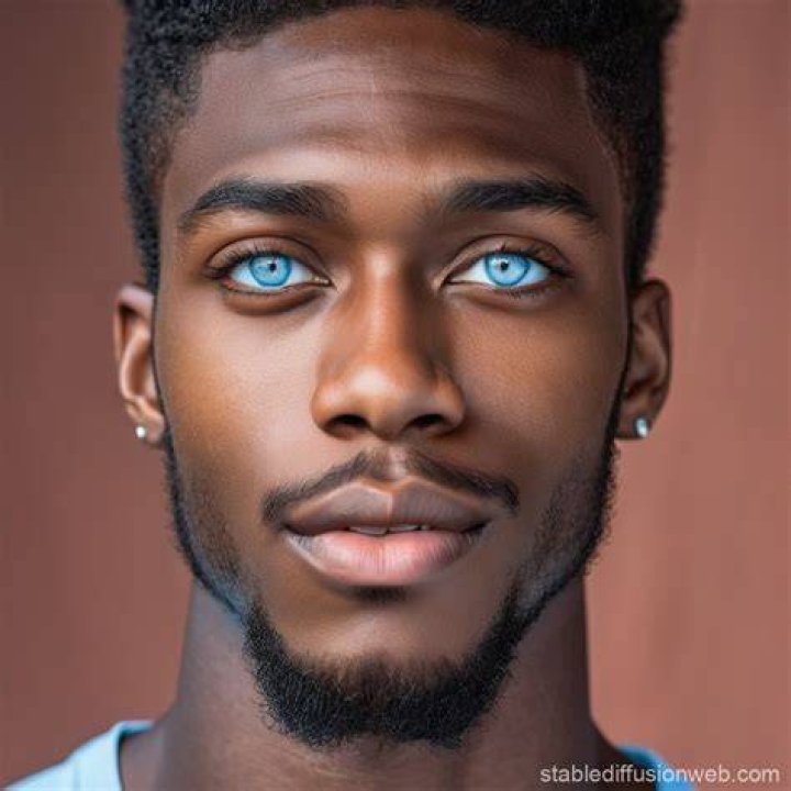Pin on Blue Eyes, black skin