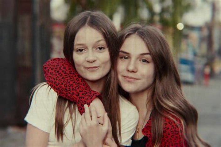 Piper Curda with her friend
