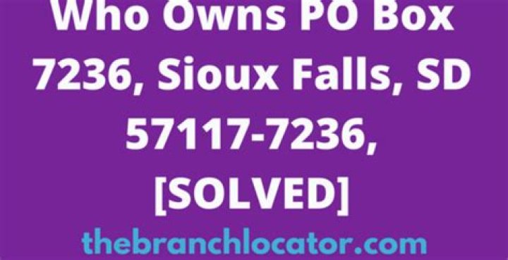 Po Box 7236 Sioux Falls Sd &equiv; Fill Out Printable PDF Forms Online