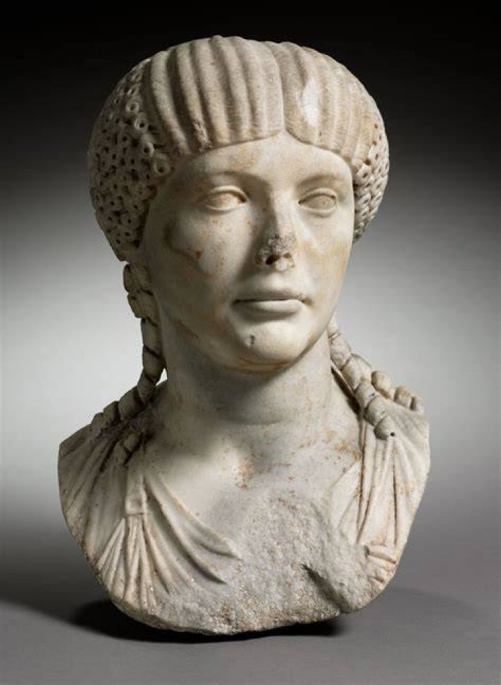 Portrait Of Octavia, Wife Of Nero, marble Sculpture by Roman Imperial