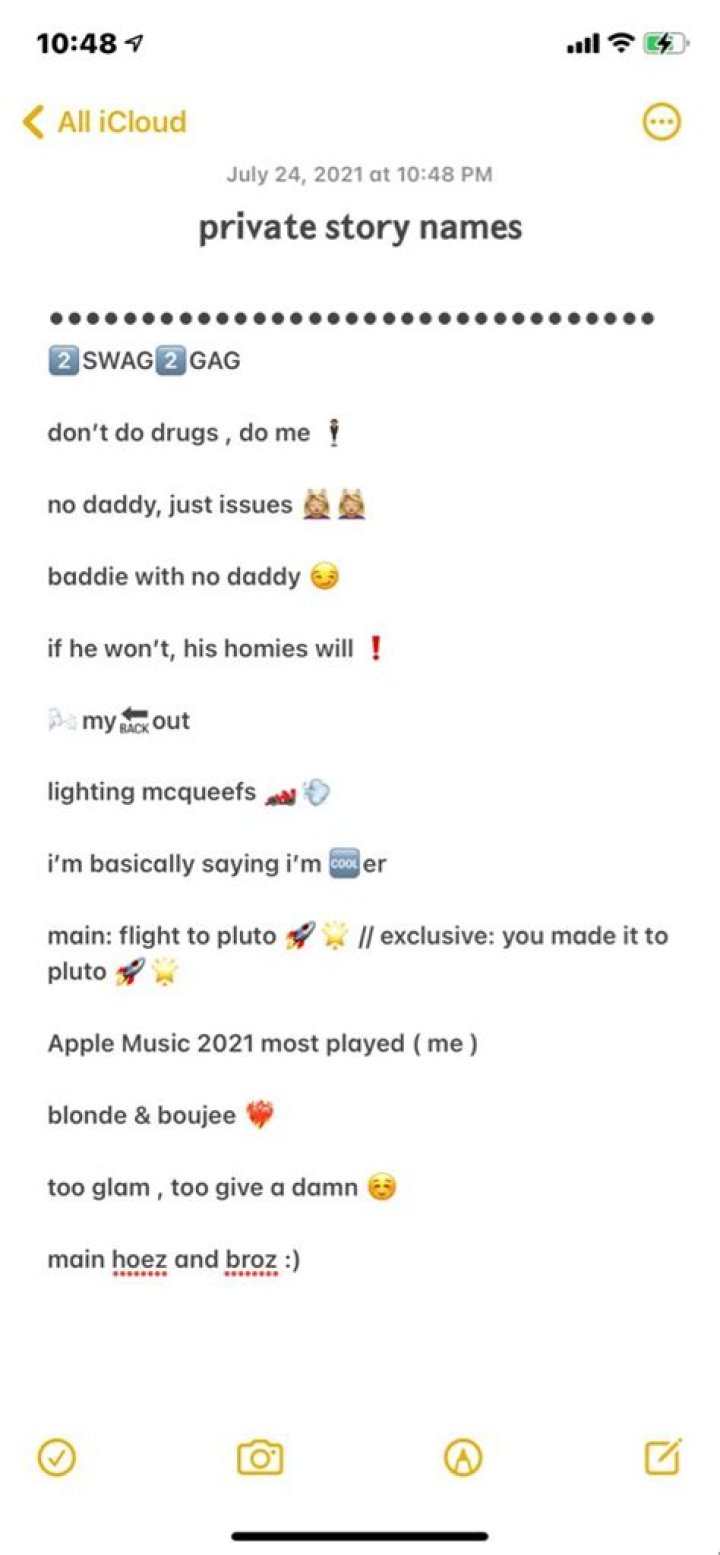 private story names on snapchat 🕊 Clever captions for instagram