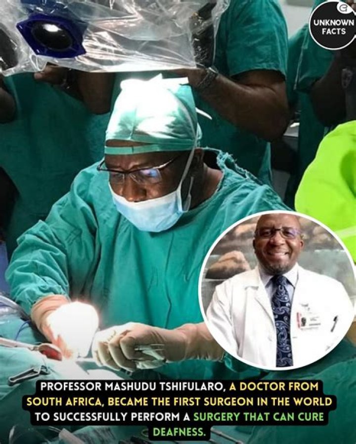 Prof Mashudu Tshifularo performs the firstever successful 3D innerear