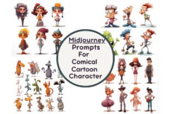 Prompt for Comical Cartoon Characters Graphic by Milano Creative