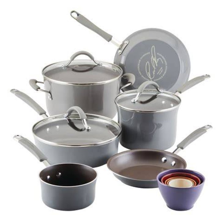 rachael ray gray cookware set
