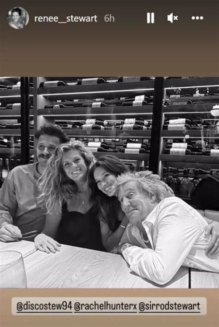 Rachel hunter, Rod stewart, Renee