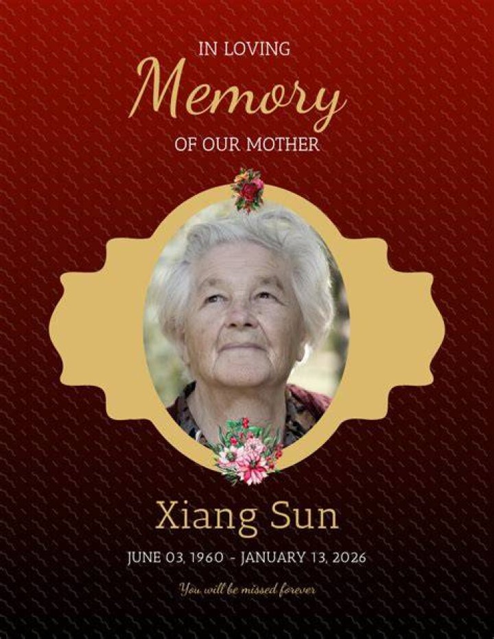 Red In Loving Memory Grandma Funeral Poster Venngage