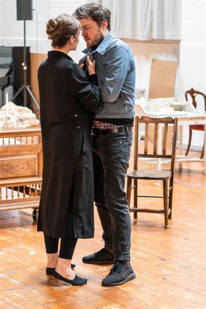 Rosmersholm rehearsals April 2019 Tom burke, Richard madden shirtless