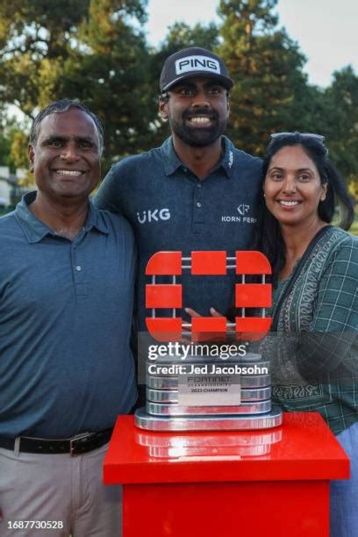 Sahith Theegala Parents Meet Muralidhar And Karuna Theegala