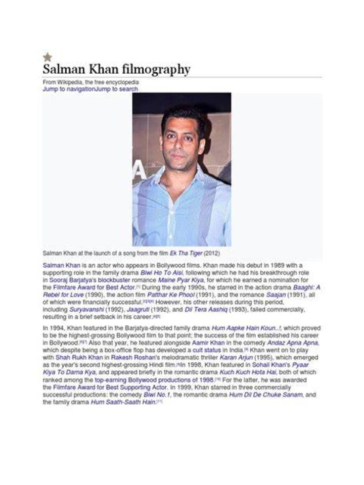 Salman Khan movies, filmography, biography and songs