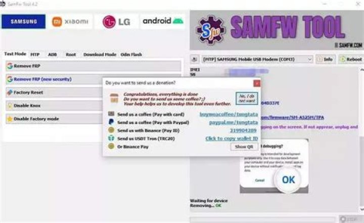 SamFw Tool Eliminar Frp en un solo clic