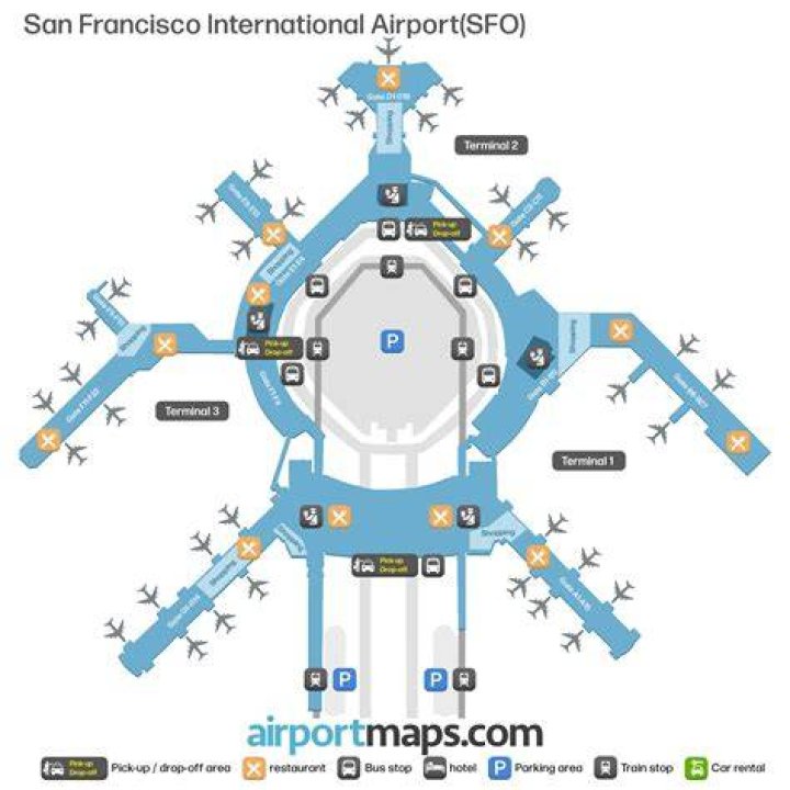 San francisco airport location map balihrom