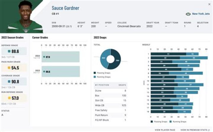 Sauce Gardner Stats, News, Film CB NY Jets Player Profile