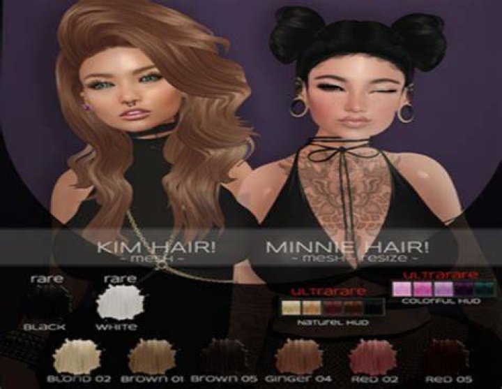 Second Life Marketplace .cheeky. Kim Hair! Red 05