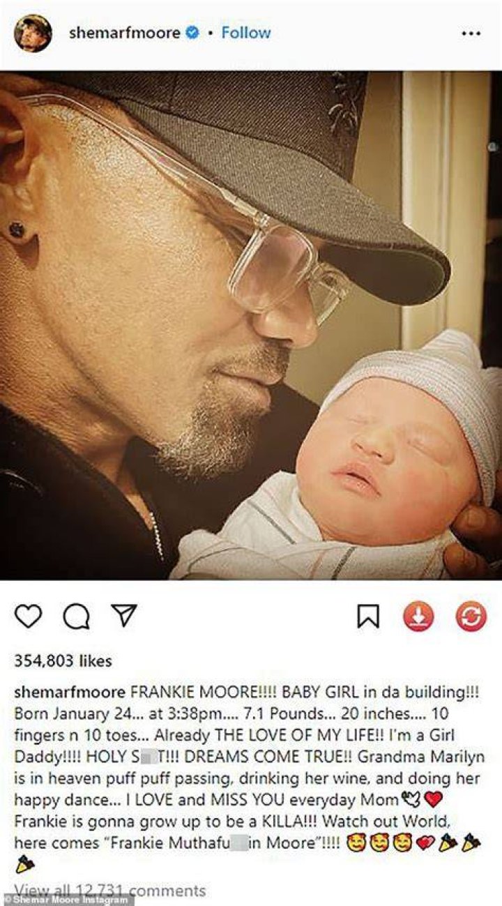 Shemar Moore first baby with girlfriend Jesiree, her third