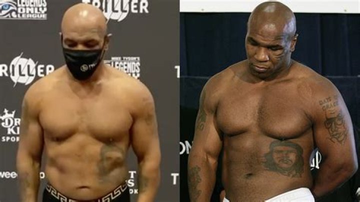 Sidebyside pic Check out Mike Tyson body 15 years removed from last