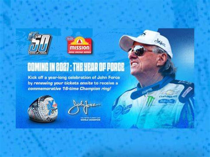 SIXTEENTIME WORLD CHAMPION JOHN FORCE OPTIMISTIC FOR NHRA ARIZONA