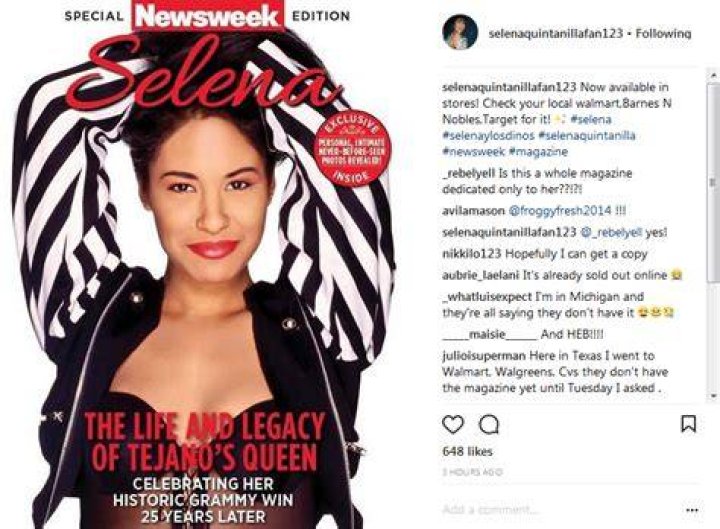 Special Edition Selena Newsweek sold out online, available by HEB
