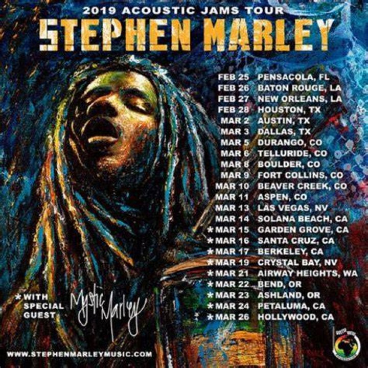 Stephen Marley Kicks off 50City Babylon By Bus Tour Red Carpet