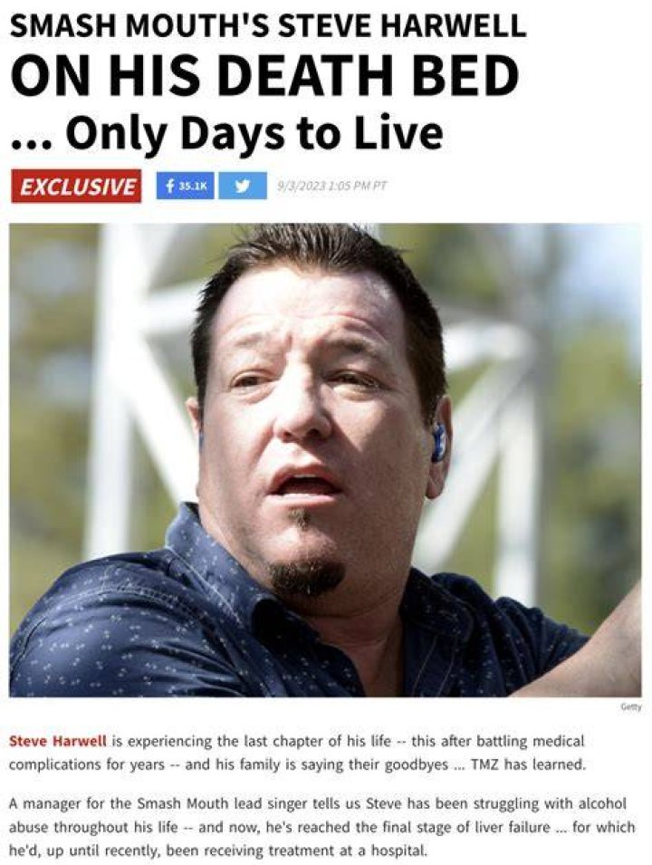 Steve Harwell on death bed Steve Harwell on death bed
