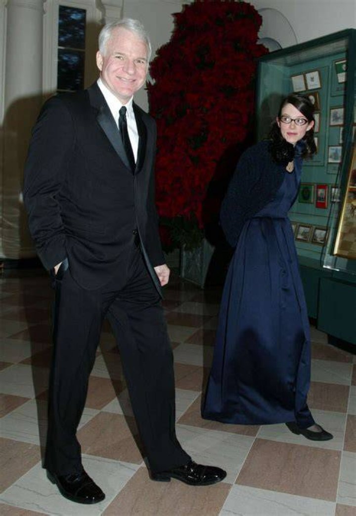 Steve Martin, 71, steps out with wife Anne, 44, and daughter, three