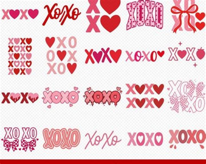 StickyTiger Love Struck XOXO Set of Four Clear Stamps