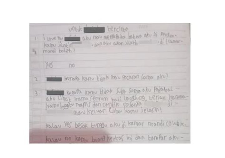 Surat Cinta Anak SD Viral, Isinya Berbau Pelecehan Seksual