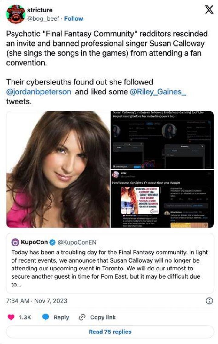 Susan Calloway Controversy FFXIV Vocalist In Trouble?