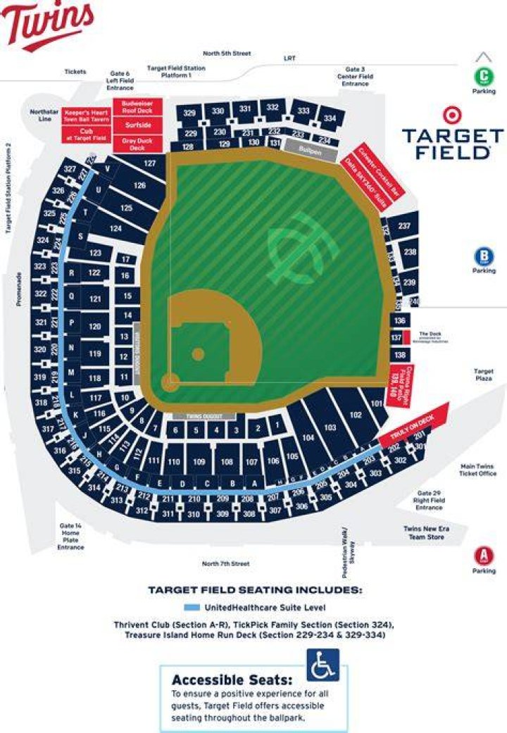Target Field Seating Chart Seating Charts & Tickets