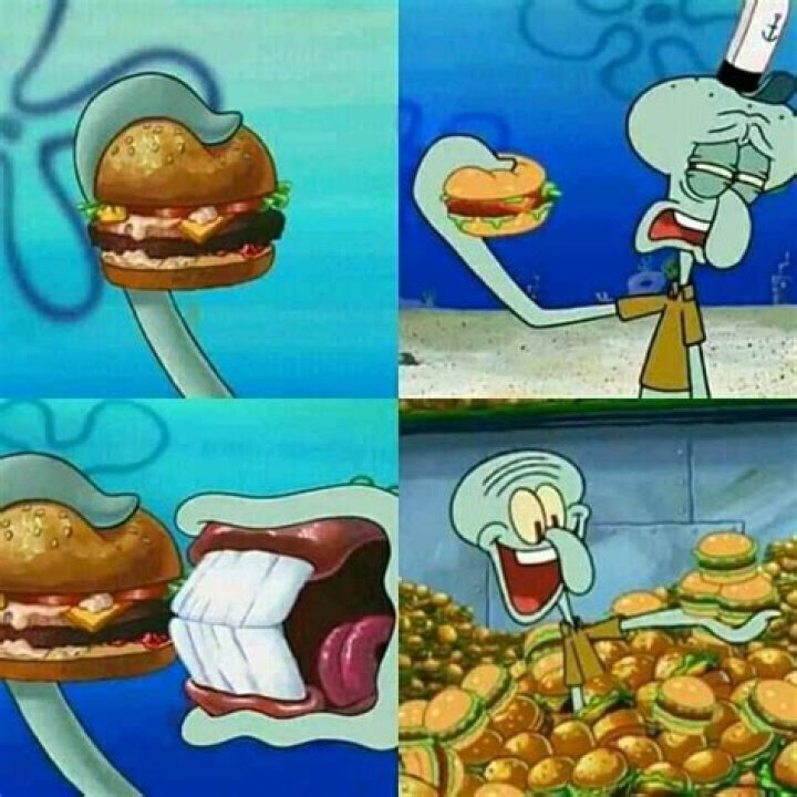 Template Squidward Eating A Krabby Patty Know Your Meme