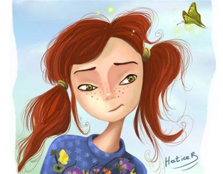 The little red headed cartoon girl illustration by eydii LOVE your