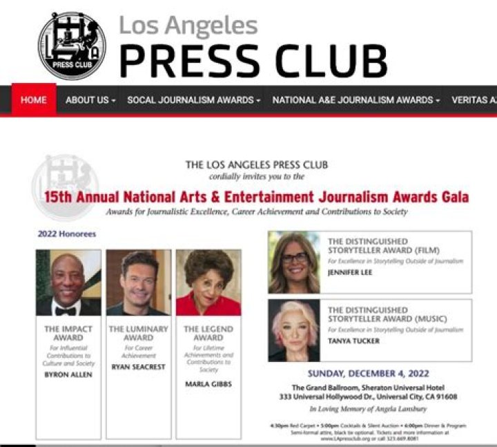 The National Arts and Entertainment Journalism Awards December 2022