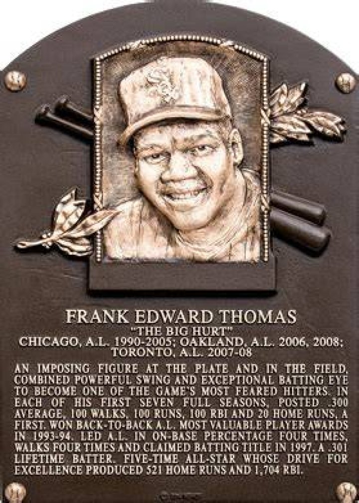 Thomas, Frank Baseball Hall of Fame