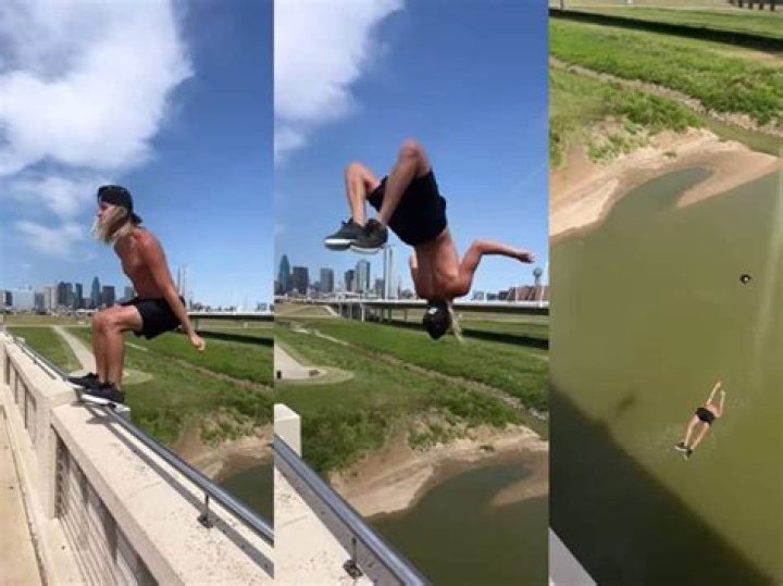 Tik Tok stunt star Ryan Bean leaps off bridge into Dallas' Trinity