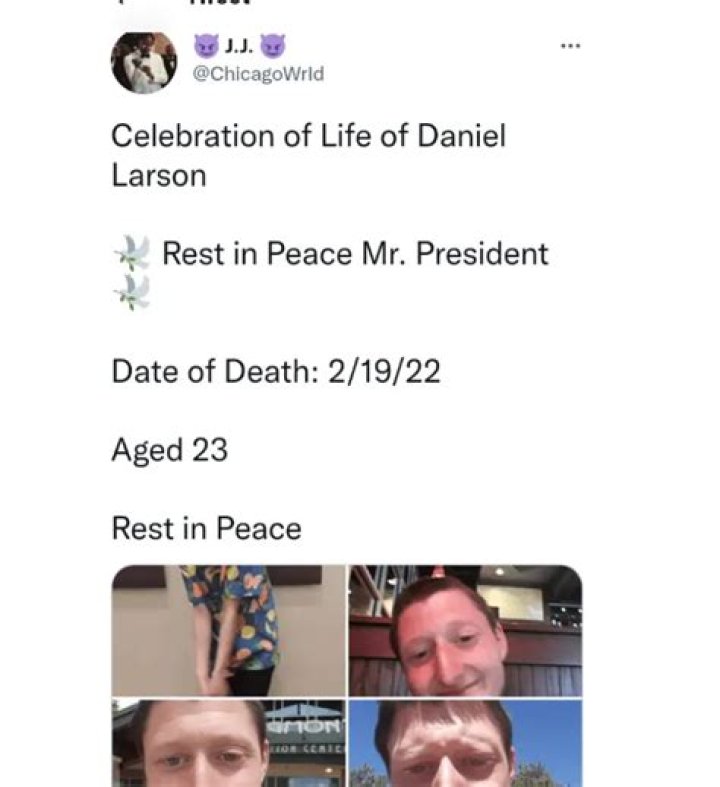 Tiktok Star Daniel Larson Death And Obituary Was He Stabbed? Case