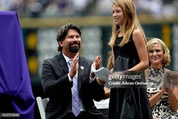 Todd Helton Daughters Tierney & Gentry Helton With Wife Christy