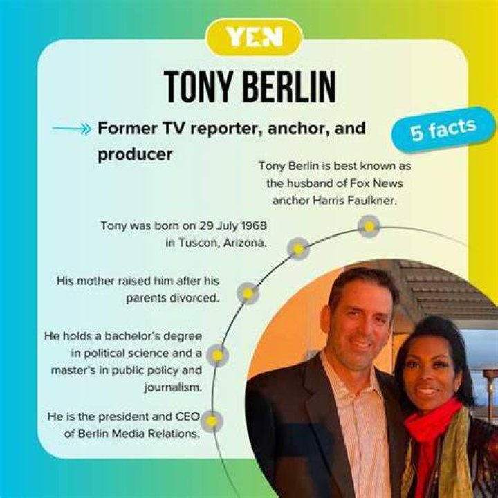 Tony Berlin Bio, Early life, Education, Career, Wife Harris Faulkner