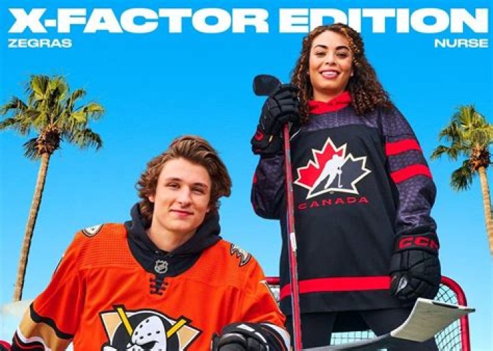 Trevor Zegras and Sarah Nurse on NHL 23 cover art Nhl, Trevor, Sports