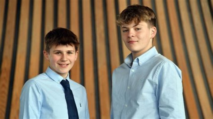 Two young boys steered their car to safety after their father was