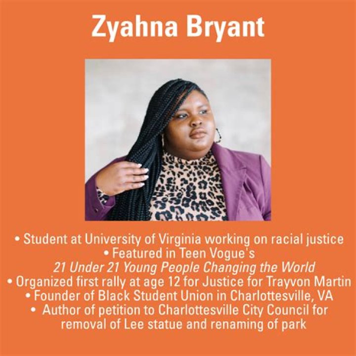 University of Virginia Student Zyahna Bryant University of Virginia Student Zyahna Bryant