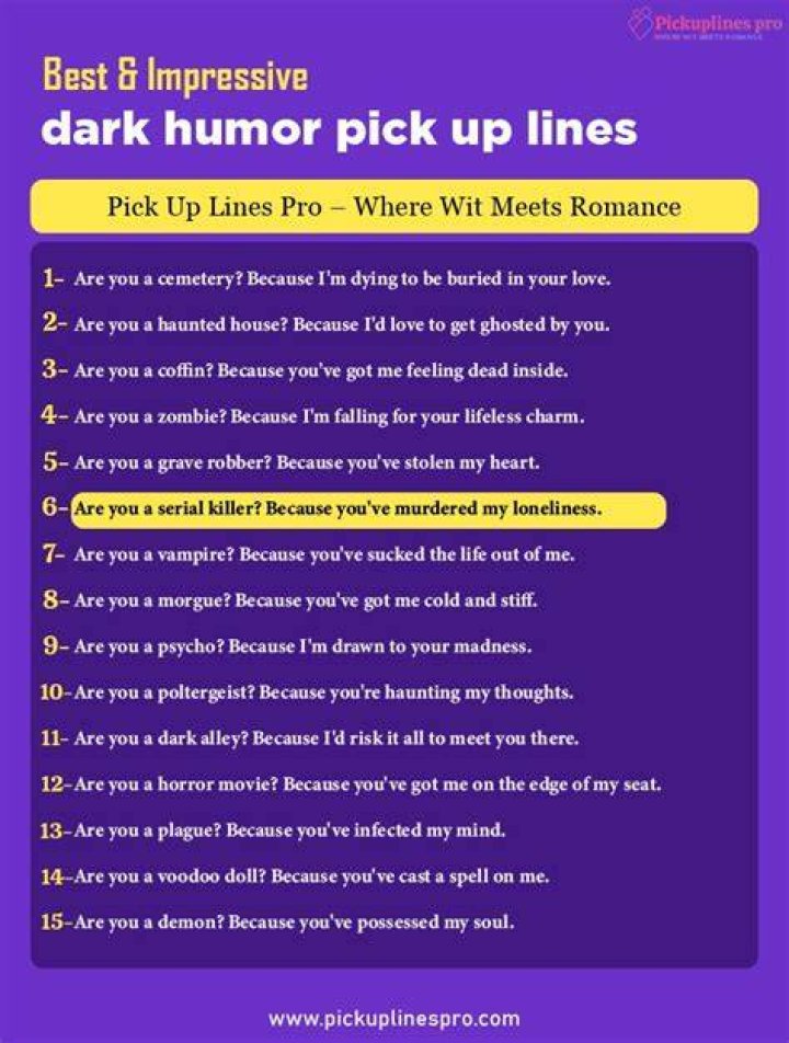 Unleash The Art Of Dark Humor: Discover Irresistible Pickup Lines