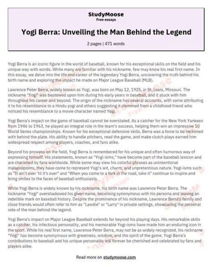 Unveiling The Man Behind The Legend
