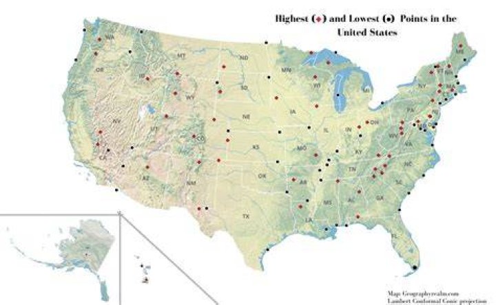 US State High Points CalTopo