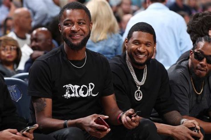 Usher Sits Courtside with Doppelganger, Ja Morant's Dad