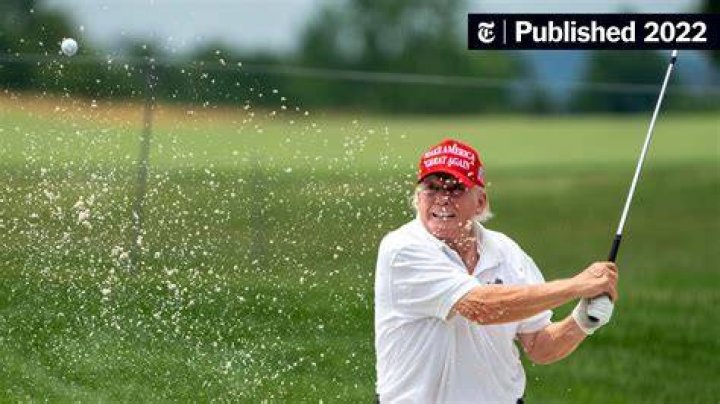 Watching Trump Play Golf Decent Drives, Skipped Putts, Lots of Sweat