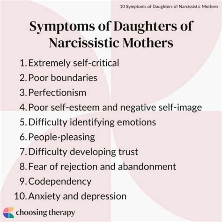 What effects could a narcissistic mother have on their daughter?