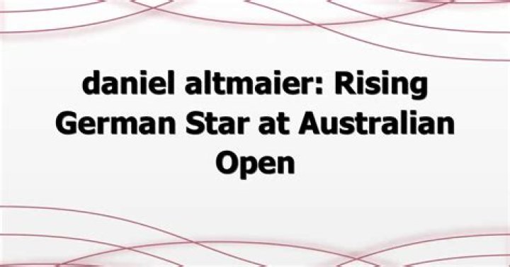 Who is Daniel Altmaier's Girlfriend Paulina Nieto? FirstSportz