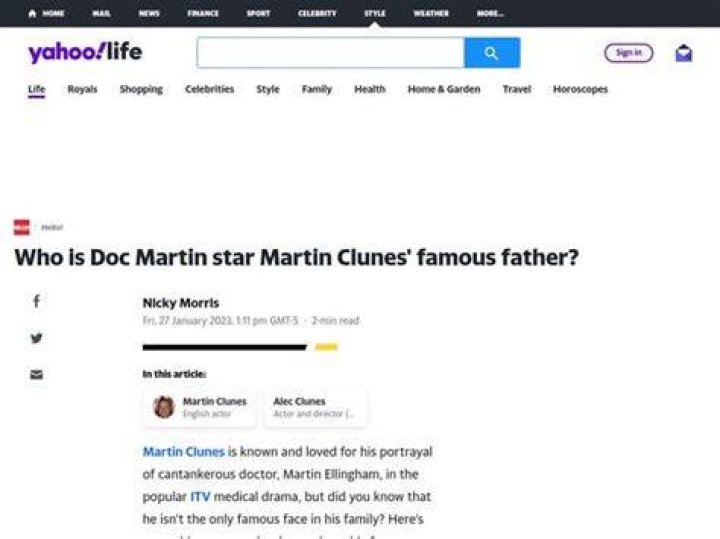 Who is Doc Martin star Martin Clunes' famous father? TrendRadars