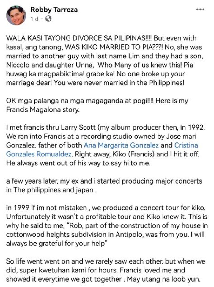 Who Is Pia Arroyo, Francis Magalona Wife? Children