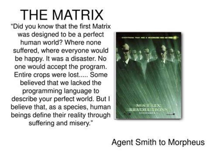 Why did the first Matrix fail? ·