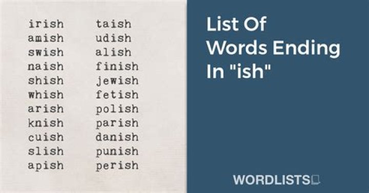 words that end ish